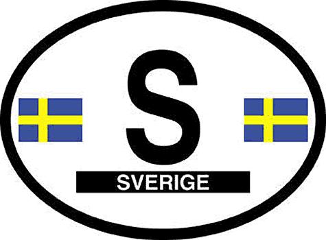 Sweden Oval Auto Decal